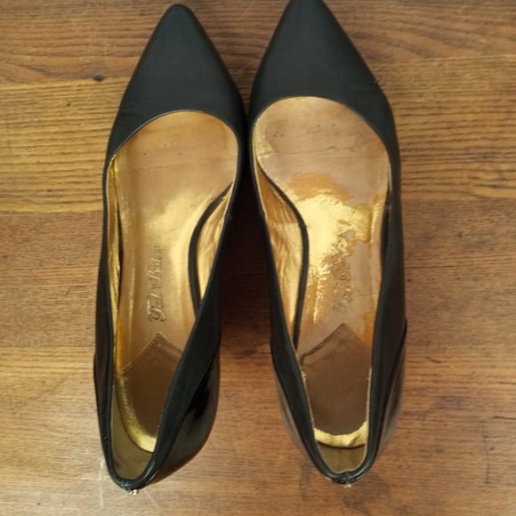 TED BAKER Black Leather Kitten Heel Pumps UK7/US9 - Picture 4 of 11